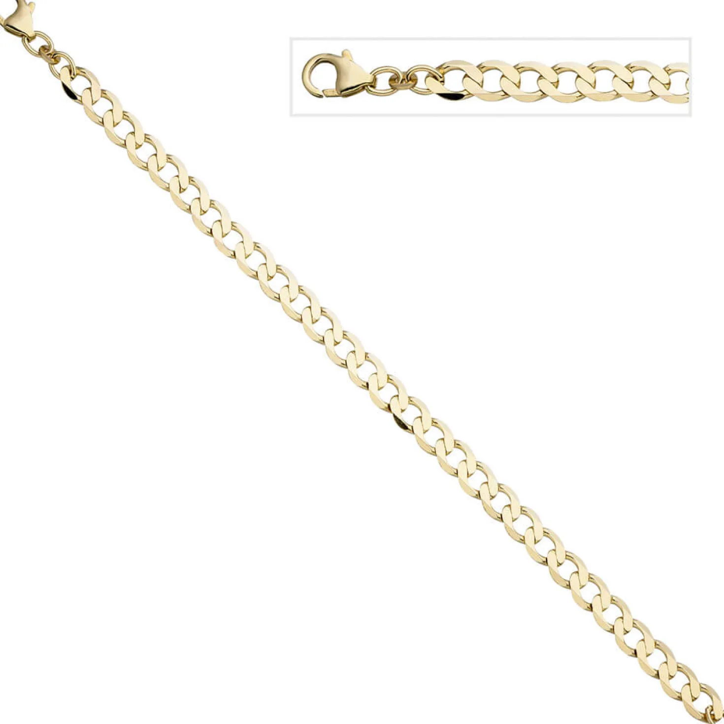 6,6mm Panzerarmband Armband Armkette Armschmuck aus 333 Gold Gelbgold 21cm