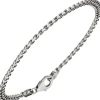 3,6mm Panzerarmband Armband Armkette aus 925 Silber rhodiniert 19cm