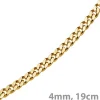 4mm Panzerarmband Armband Armkette, 750 Gold Gelbgold, 19cm, Unisex