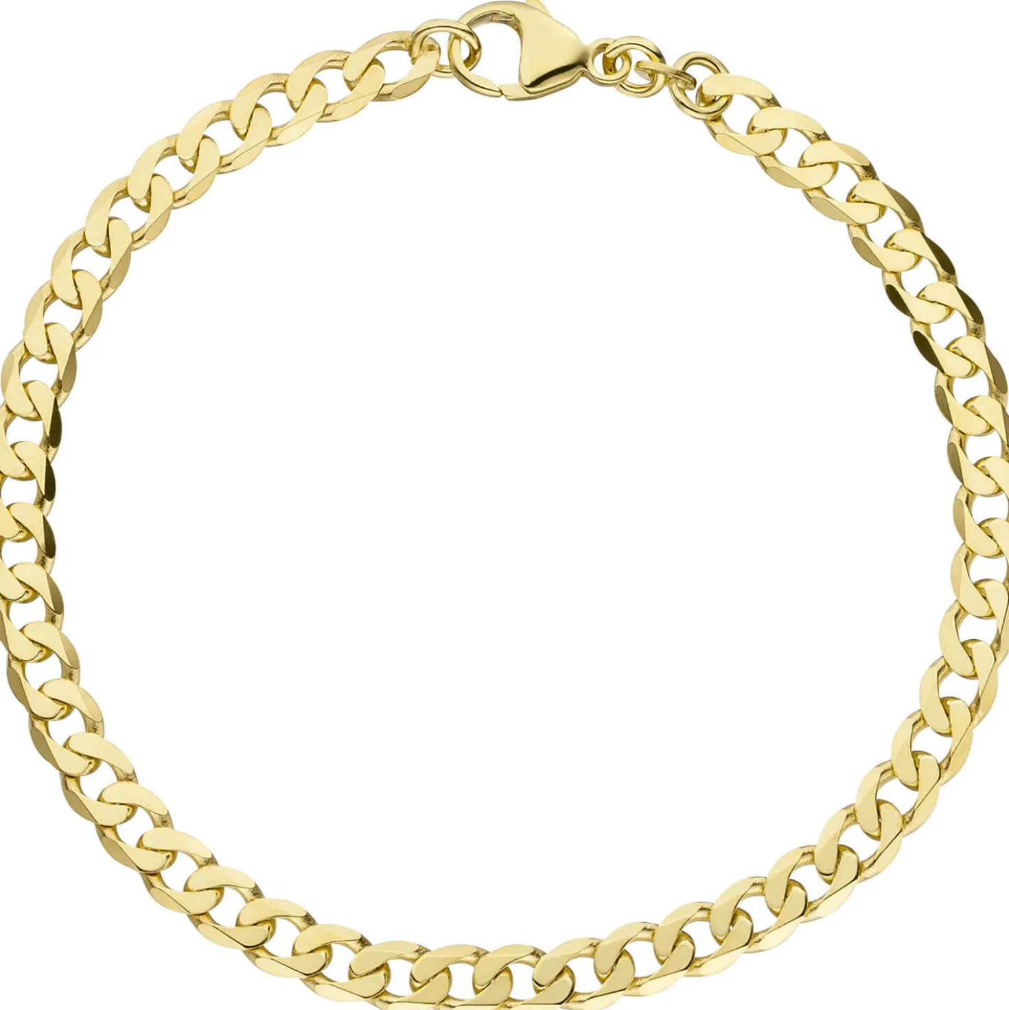 4,6mm Panzerarmband Armband Armschmuck aus 333 Gold Gelbgold 19cm