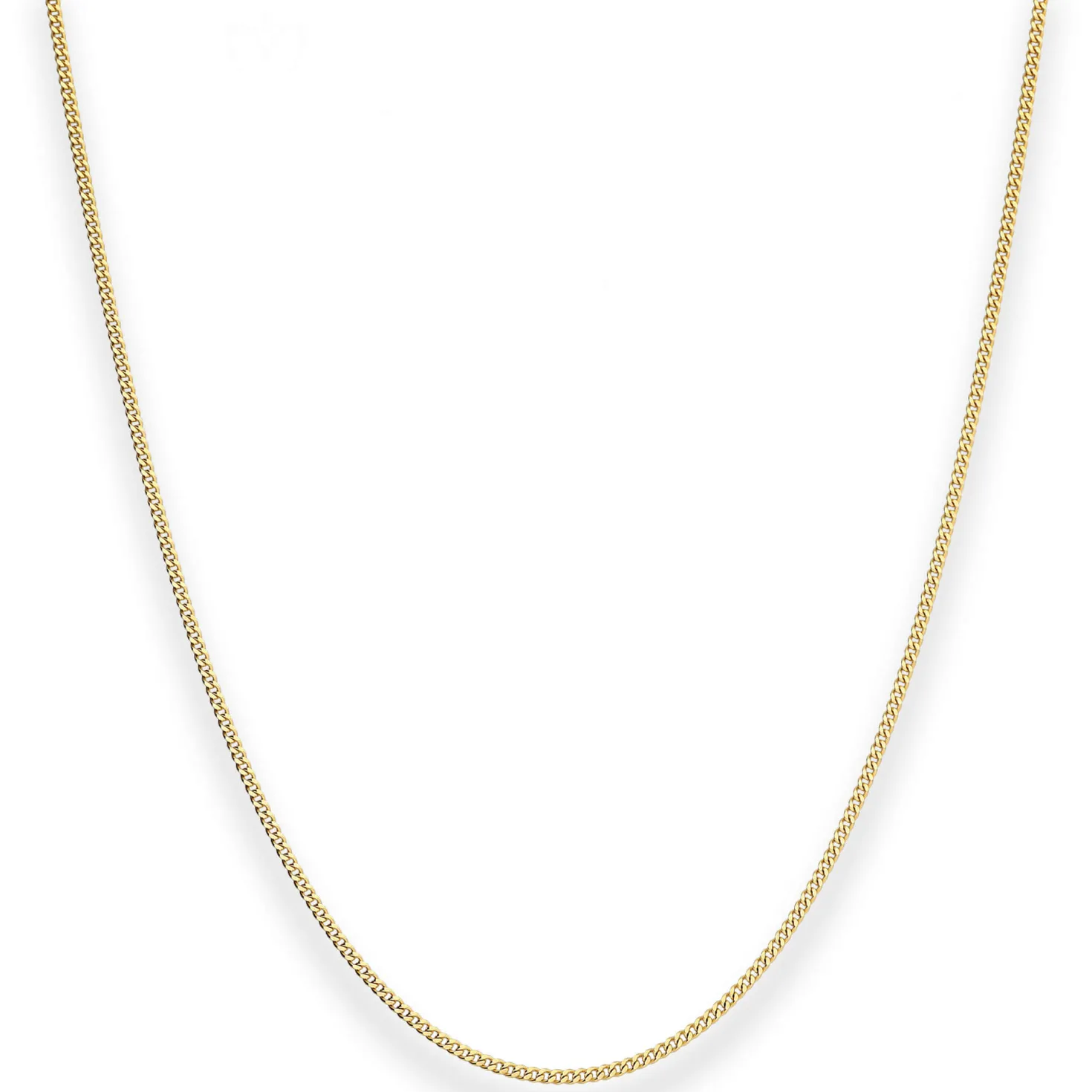 1,4mm Panzerkette Collier Halskette aus 333 Gold Gelbgold 50cm mit Zwischenöse
