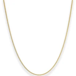 1,4mm Panzerkette Collier Halskette aus 333 Gold Gelbgold 36cm mit Zwischenöse