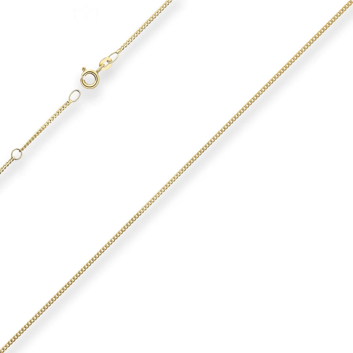 1,4mm Panzerkette Collier Halskette aus 585 Gold Gelbgold 42cm mit Zwischenöse