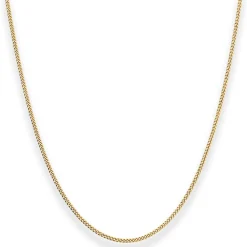 1,6mm Panzerkette Collier Halskette aus 585 Gold Gelbgold 42cm mit Zwischenöse
