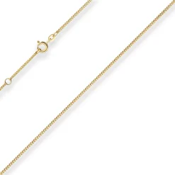 1,6mm Panzerkette Collier Halskette aus 585 Gold Gelbgold 42cm mit Zwischenöse