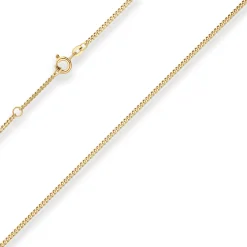 1,7mm Panzerkette Collier Halskette aus 585 Gold Gelbgold 38cm mit Zwischenöse