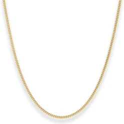 1,7mm Panzerkette Collier Halskette aus 585 Gold Gelbgold 40cm mit Zwischenöse