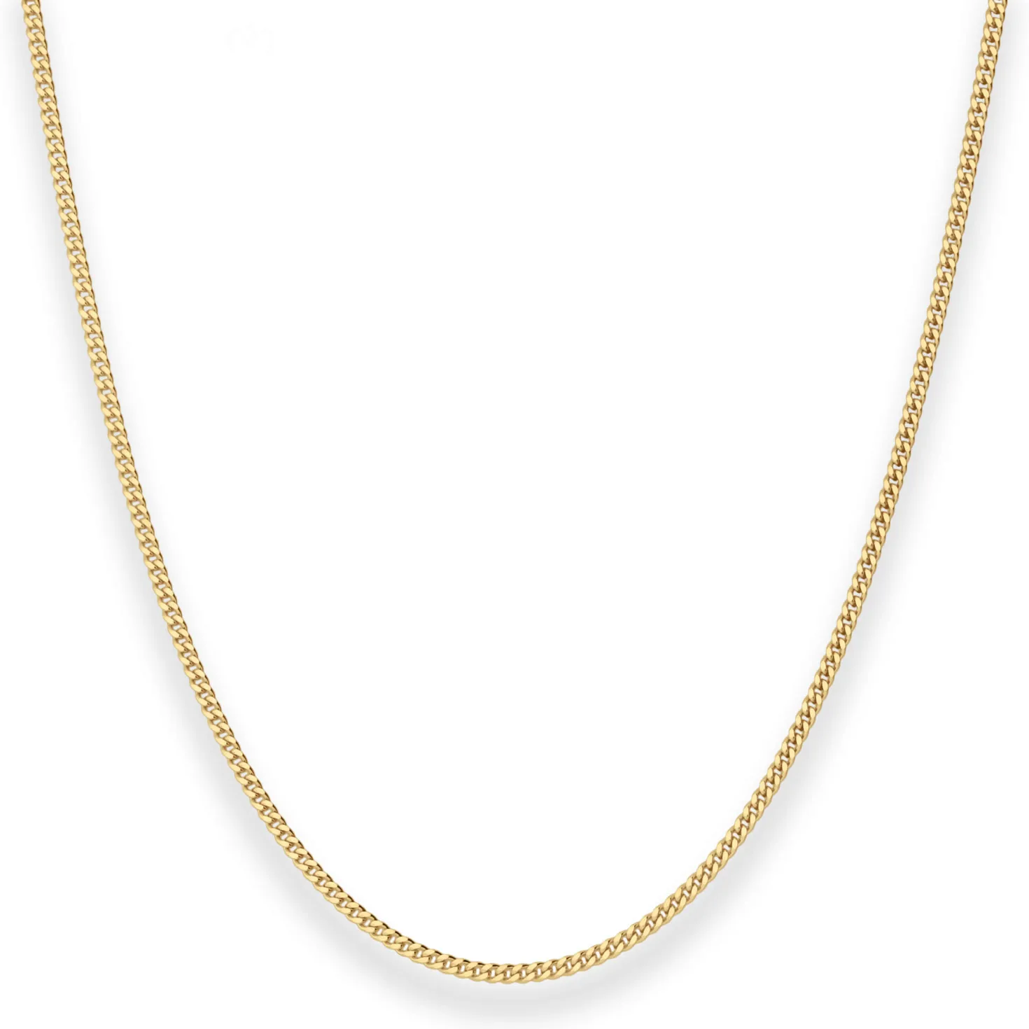 1,7mm Panzerkette Collier Halskette aus 585 Gold Gelbgold 40cm mit Zwischenöse
