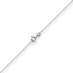 0,8mm Panzerkette Collier Halskette aus 585 Gold Weißgold 42cm