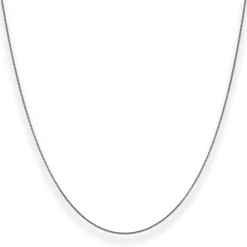0,8mm Panzerkette Collier Halskette aus 375 Gold Weißgold 38cm