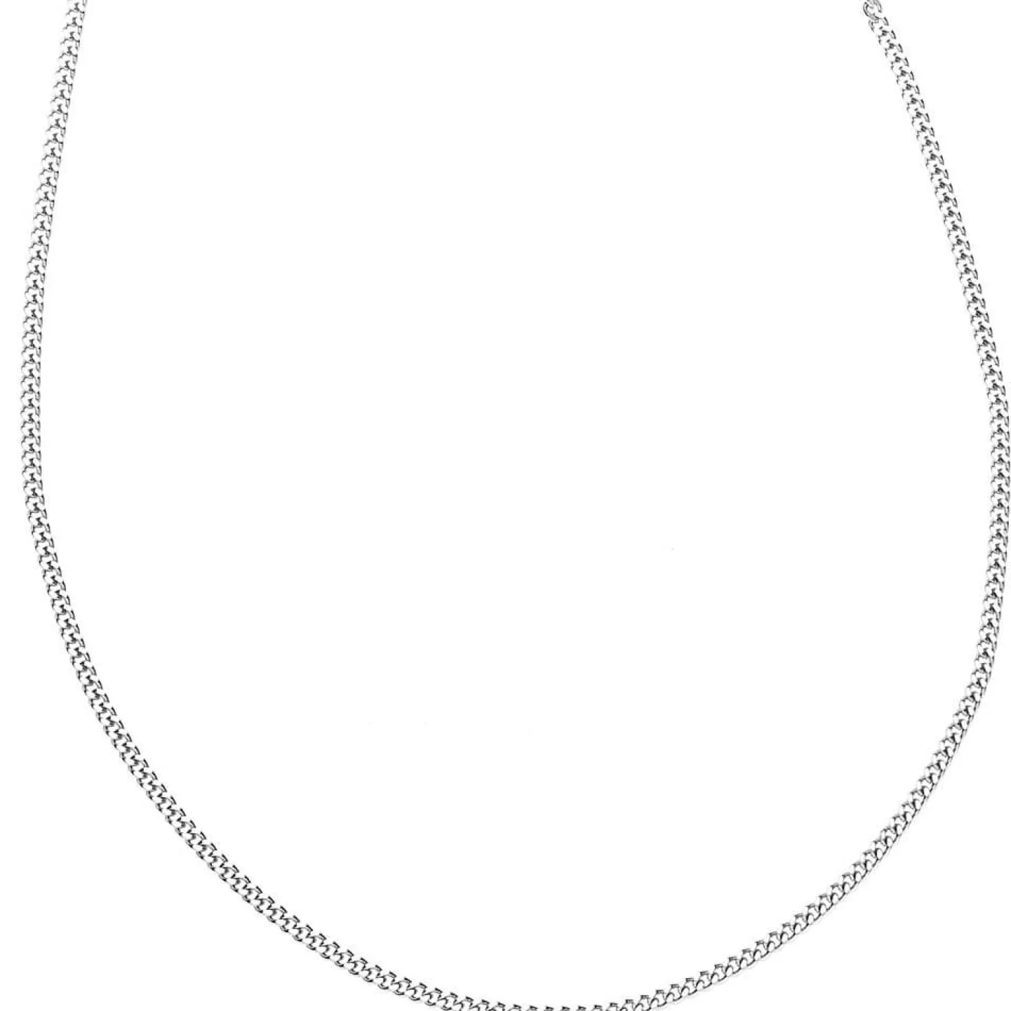 2mm Panzerkette Collier Halskette 925 Silber glänzend Damen, 50cm