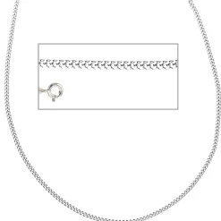 2mm Panzerkette Collier Halskette 925 Silber glänzend Damen, 38cm