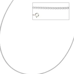 1,7mm Panzerkette Collier Halskette 925 Silber glänzend Damen, 38cm