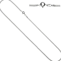 1,7mm Panzerkette Collier Halskette 925 Silber glänzend Damen, 38cm