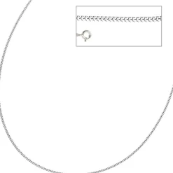 1,7mm Panzerkette Collier Halskette 925 Silber glänzend Damen, 36cm