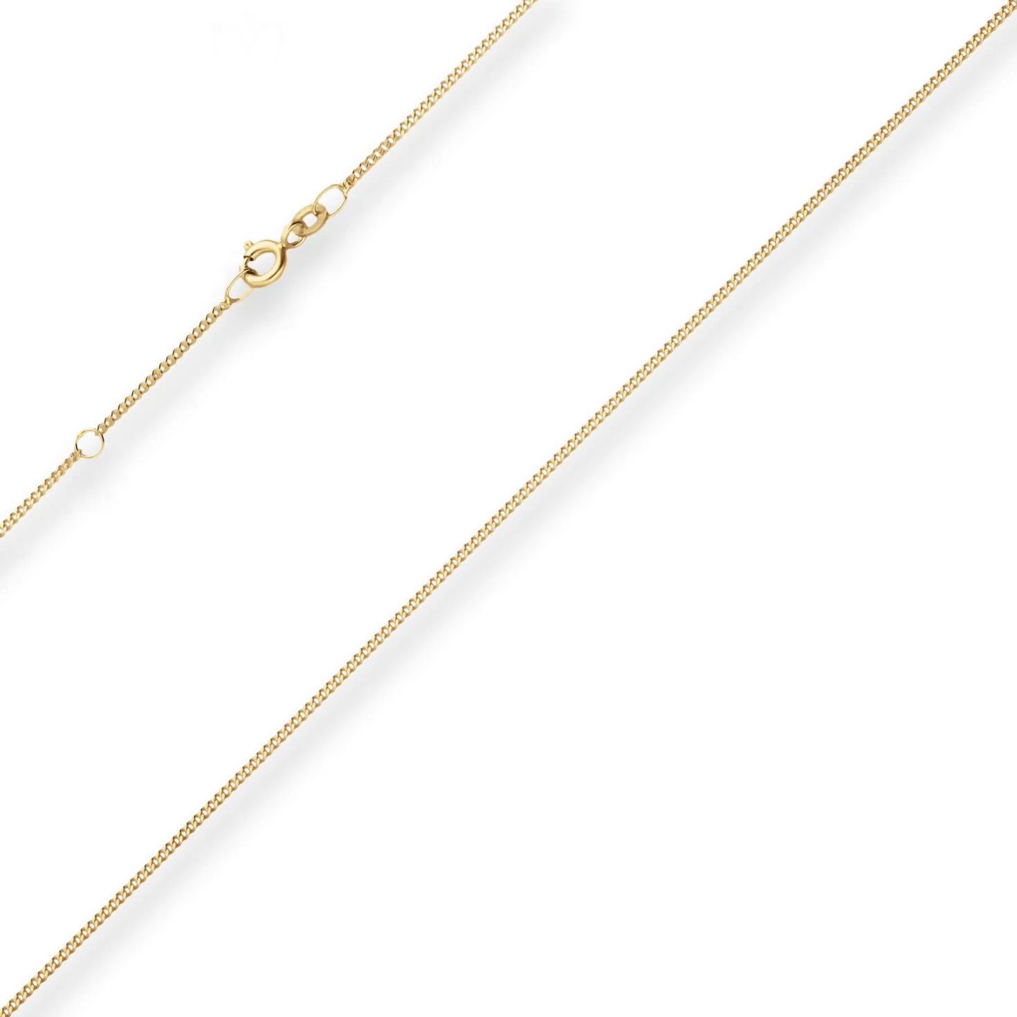 1,2mm Panzerkette Collier mit Zwischenöse Halskette aus 333 Gold Gelbgold 42cm