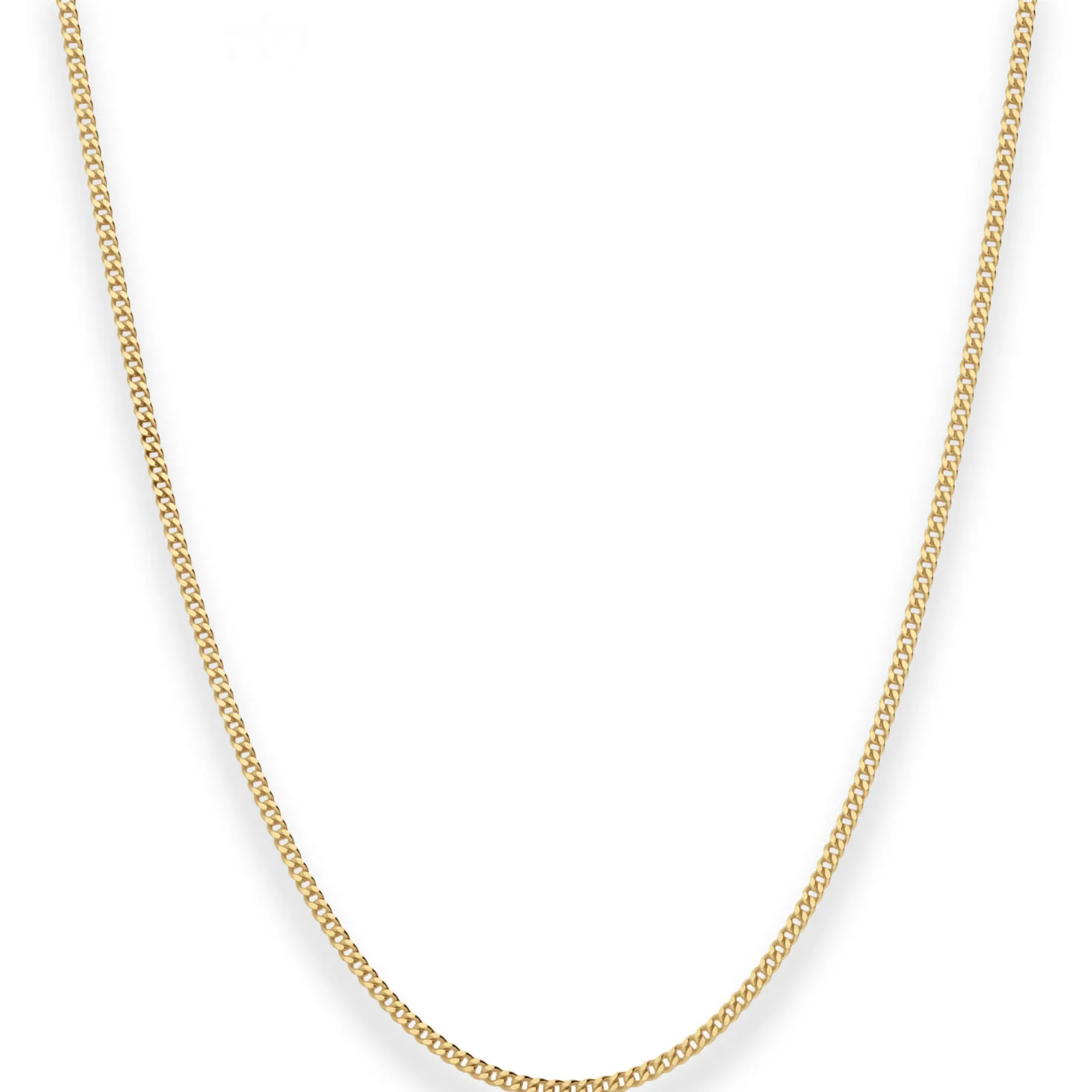 1,2mm Panzerkette Collier mit Zwischenöse Halskette aus 333 Gold Gelbgold 38cm