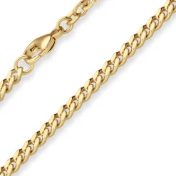 4,1mm Panzerkette Goldkette Collier Halskette aus 750 Gold Gelbgold 55cm