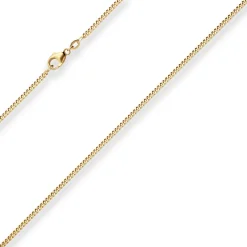 2,1mm Panzerkette Goldkette Collier Halskette aus 750 Gold Gelbgold 70cm