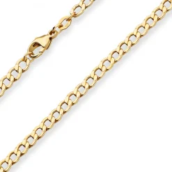 4,4mm Panzerkette Goldkette Collier Halskette aus 750 Gold Gelbgold 60cm