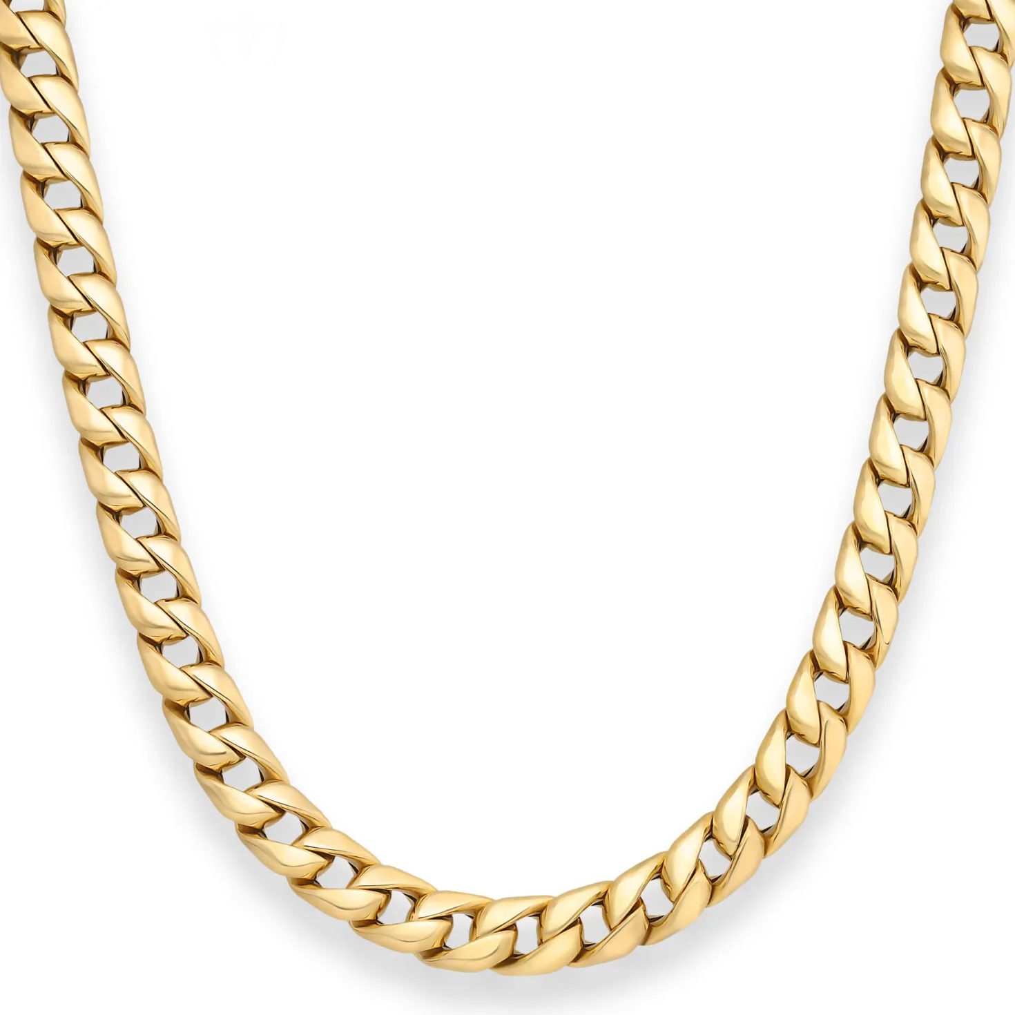 7,6mm Panzerkette Goldkette Collier Halskette aus 375 Gold Gelbgold 50cm
