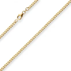 3,4mm Panzerkette Goldkette Collier Halskette aus 333 Gold Gelbgold 55cm
