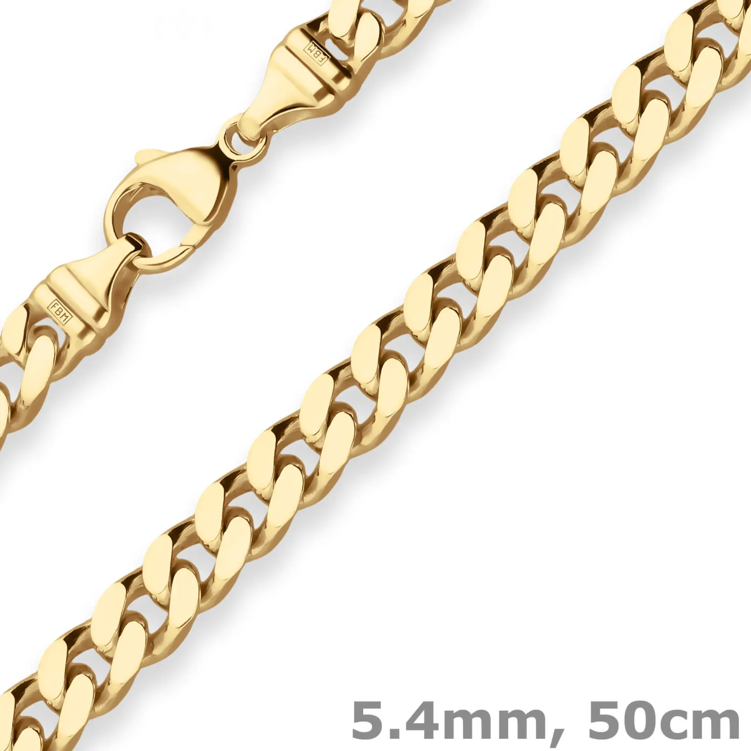 5,4mm Panzerkette Goldkette Collier Halskette aus 585 Gold Gelbgold 50cm