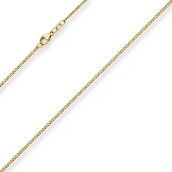 1,6mm Panzerkette Goldkette Collier Halskette aus 585 Gold Gelbgold 45cm