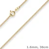 1,6mm Panzerkette Goldkette Collier Halskette aus 333 Gold Gelbgold 36cm