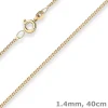 1,4mm Panzerkette Goldkette Collier Halskette aus 333 Gold Gelbgold 40cm