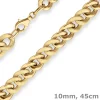 10mm Panzerkette Goldkette Collier Halskette aus 585 Gold Gelbgold 45cm