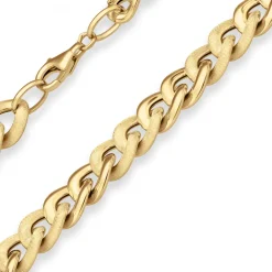 10mm Panzerkette Goldkette Collier Halskette aus 585 Gold Gelbgold 45cm