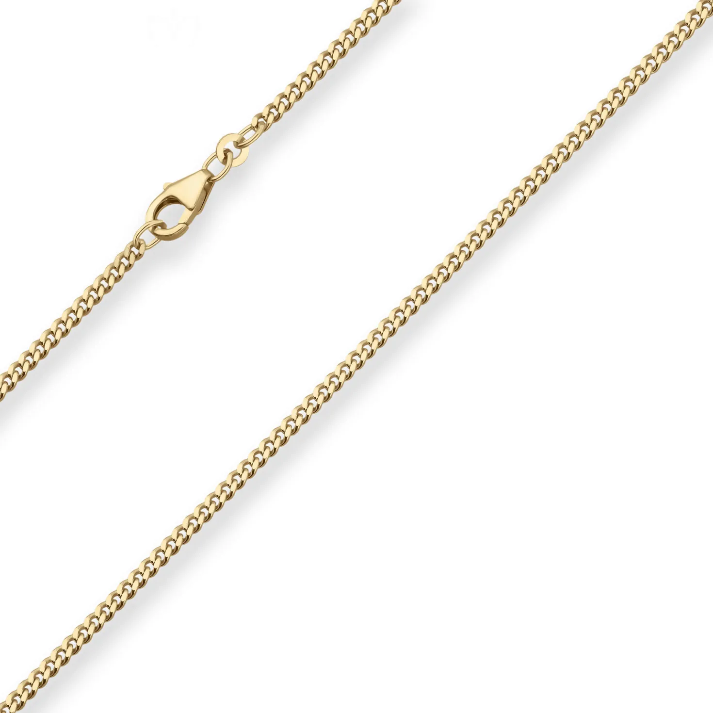 2,4mm Panzerkette Goldkette Collier Halskette aus 585 Gold Gelbgold 50cm