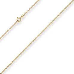 1,6mm Panzerkette Goldkette Collier Halskette aus 585 Gold Gelbgold 45cm