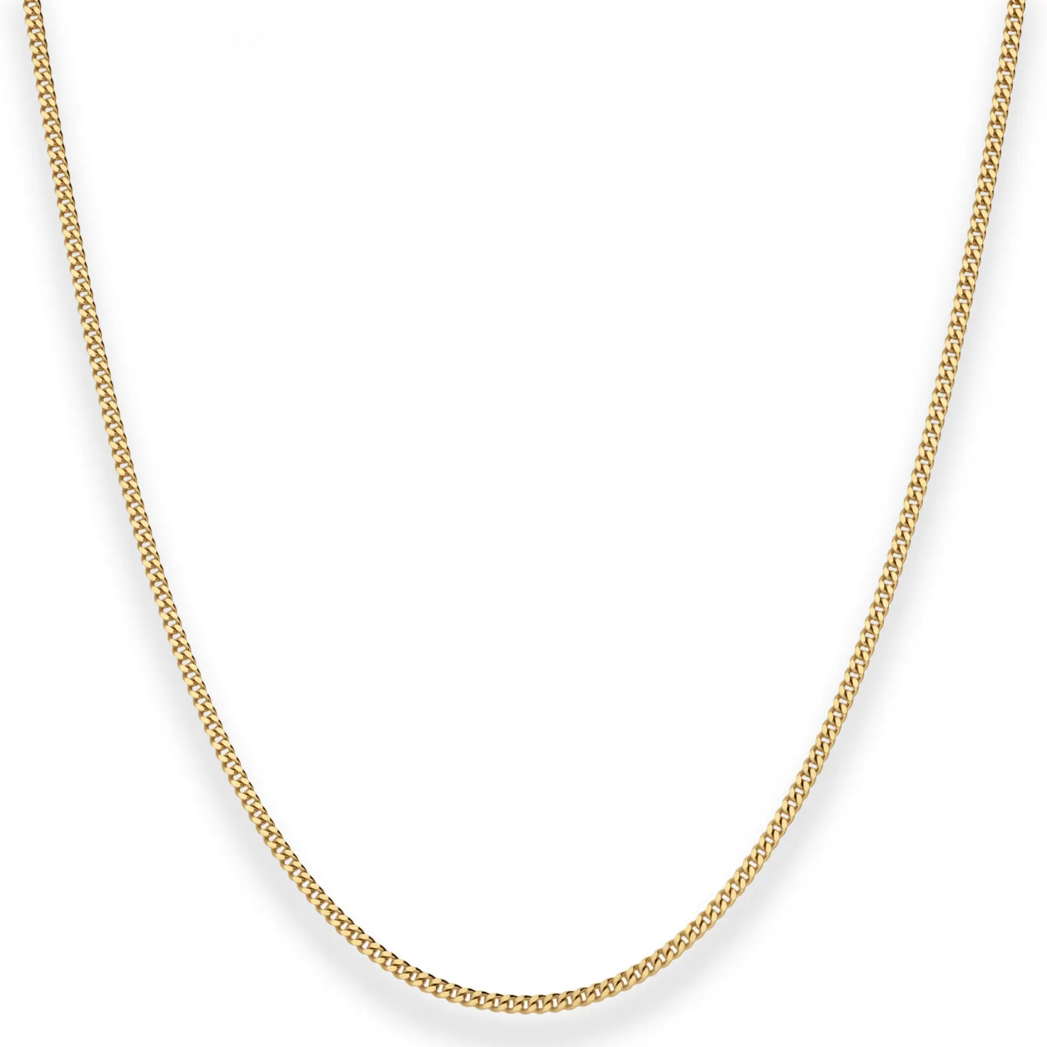 1,6mm Panzerkette Goldkette Collier Halskette aus 585 Gold Gelbgold 38cm