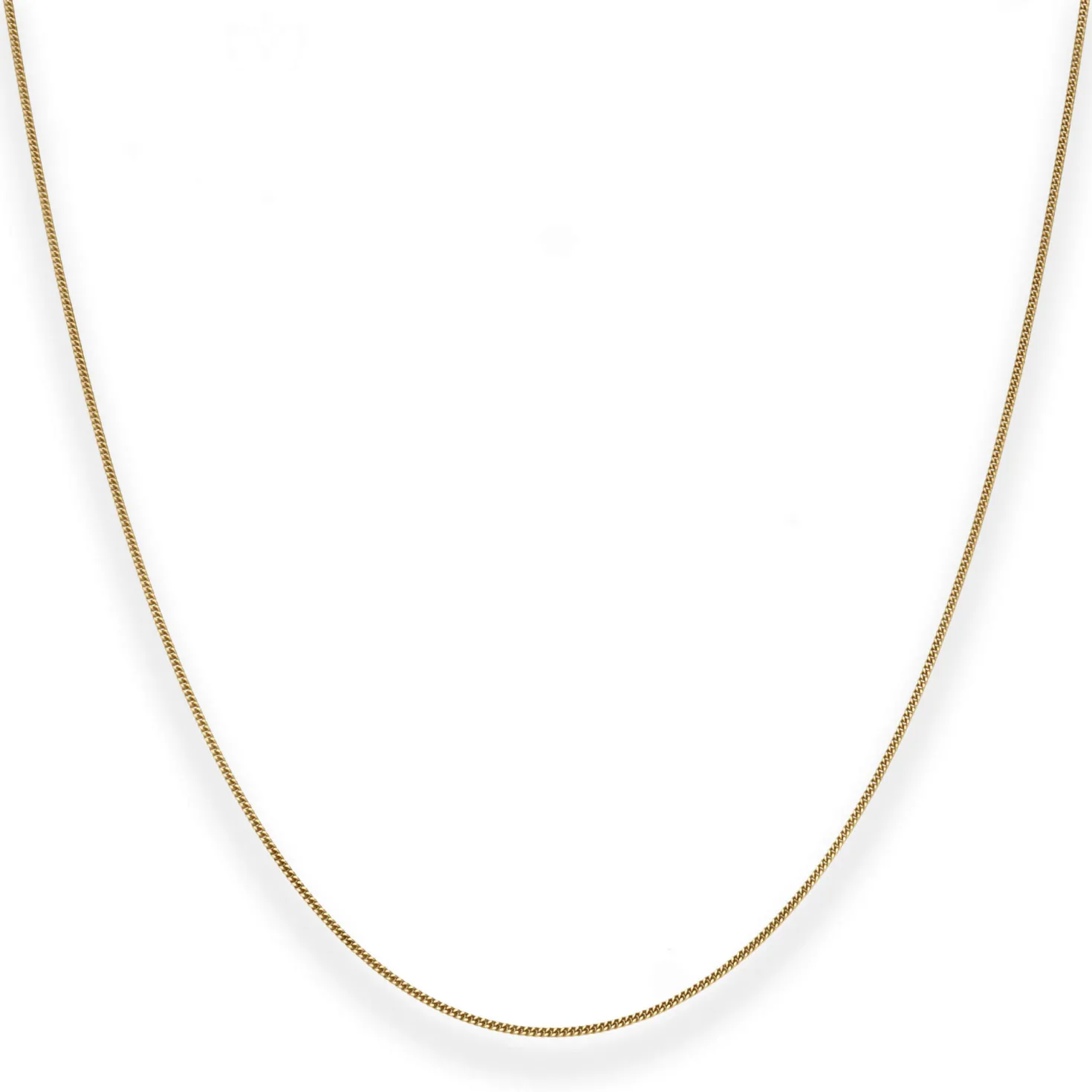 0,8mm Panzerkette Goldkette Collier Halskette aus 585 Gold Gelbgold 50cm