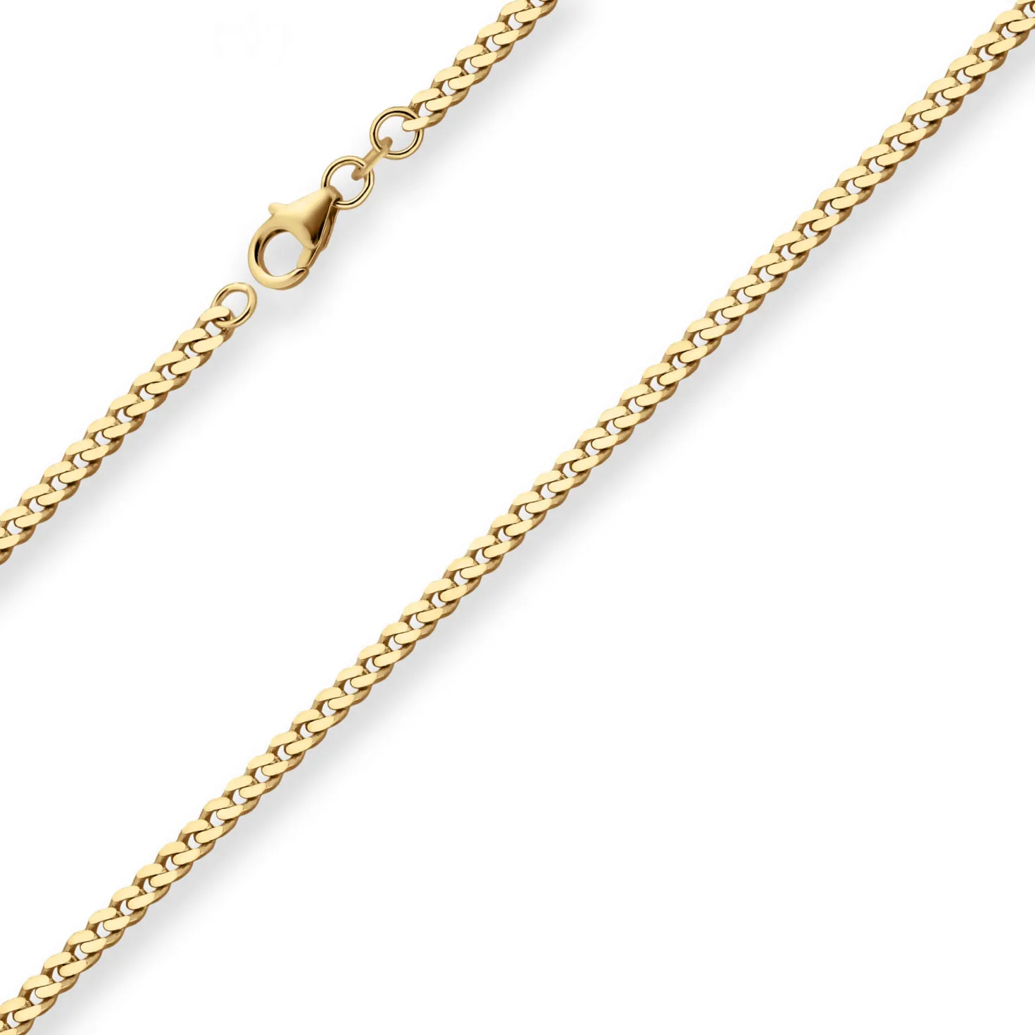 3,4mm Panzerkette Goldkette Collier Halskette aus 585 Gold Gelbgold 60cm