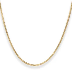 1,7mm Panzerkette Goldkette Collier Halskette aus 375 Gold Gelbgold 45cm