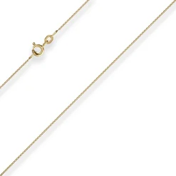 0,8mm Panzerkette Goldkette Collier Halskette aus 333 Gold Gelbgold 38cm