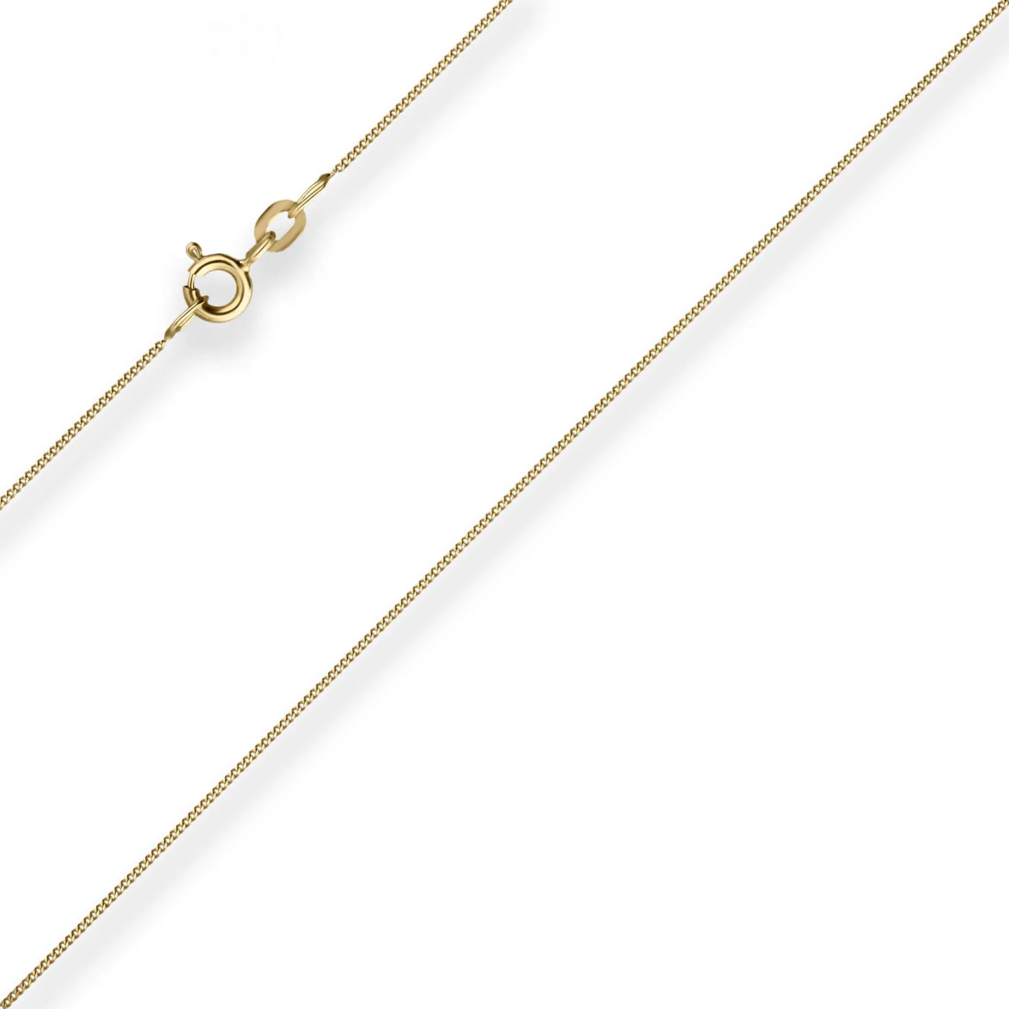 0,8mm Panzerkette Goldkette Collier Halskette aus 333 Gold Gelbgold 38cm