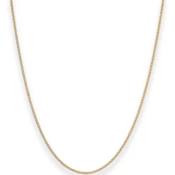 1,4mm Panzerkette Goldkette Collier Halskette aus 375 Gold Gelbgold 34cm