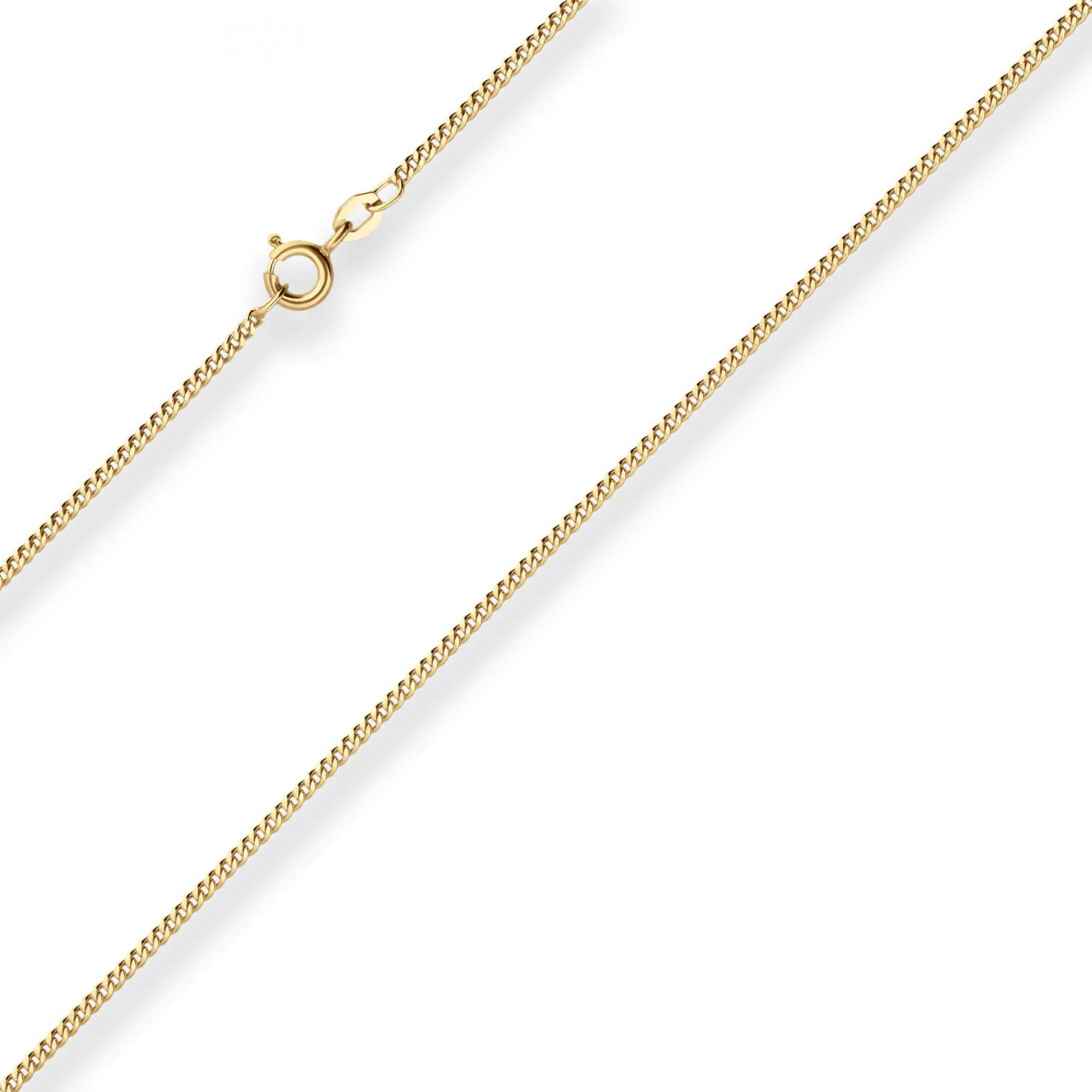 1,7mm Panzerkette Goldkette Collier Halskette aus 375 Gold Gelbgold 42cm