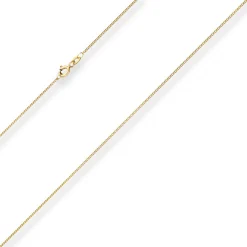 1,1mm Panzerkette Goldkette Collier Halskette aus 375 Gold Gelbgold 40cm