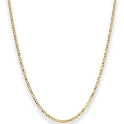 2,1mm Panzerkette Goldkette Collier Halskette aus 585 Gold Gelbgold 36cm
