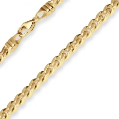 6,3mm Panzerkette Goldkette Collier Halskette aus 333 Gold Gelbgold 50cm