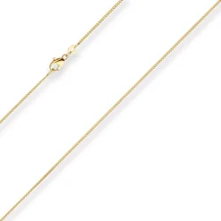 1,2mm Panzerkette Goldkette Collier Halskette aus 750 Gold Gelbgold 45cm