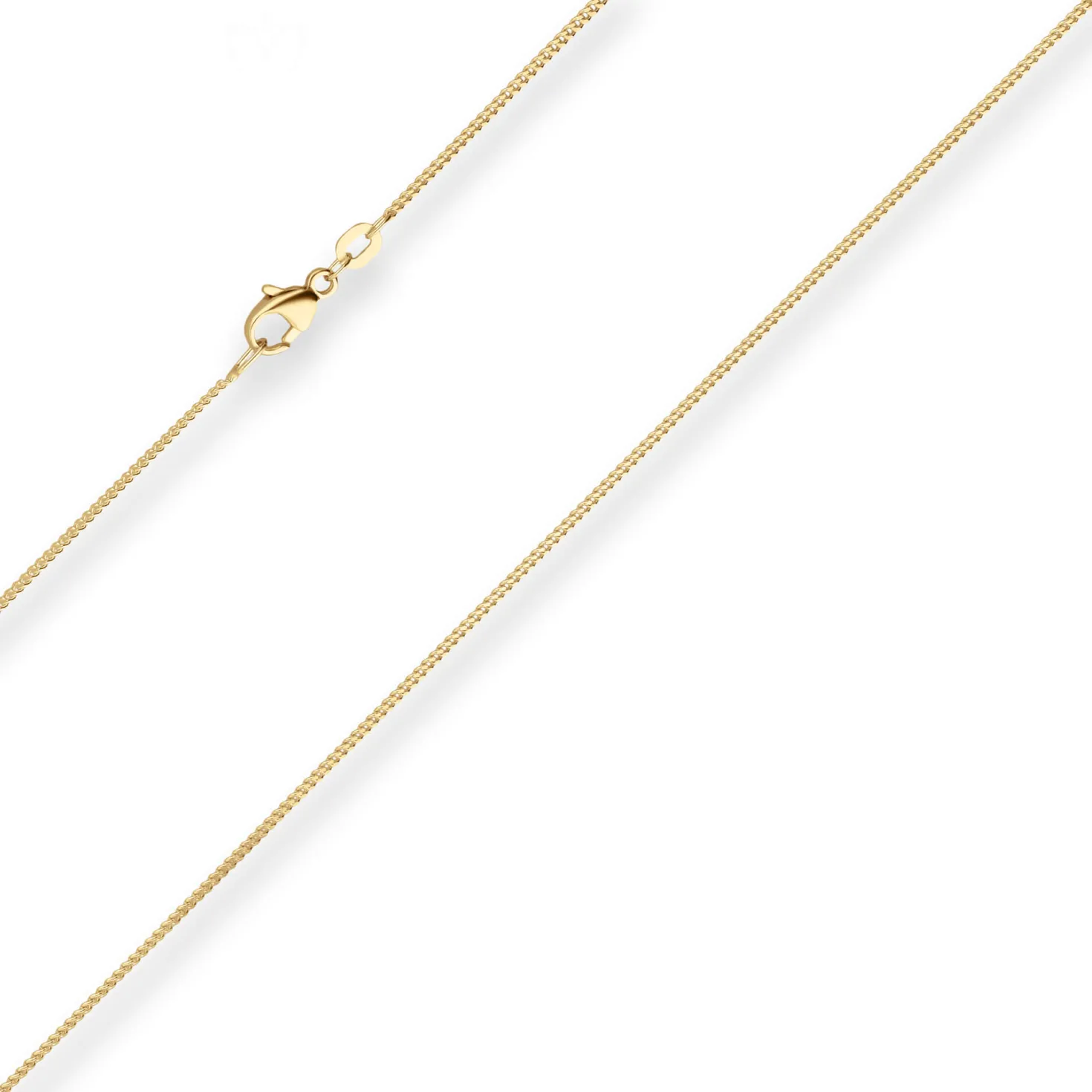 1,2mm Panzerkette Goldkette Collier Halskette aus 750 Gold Gelbgold 45cm