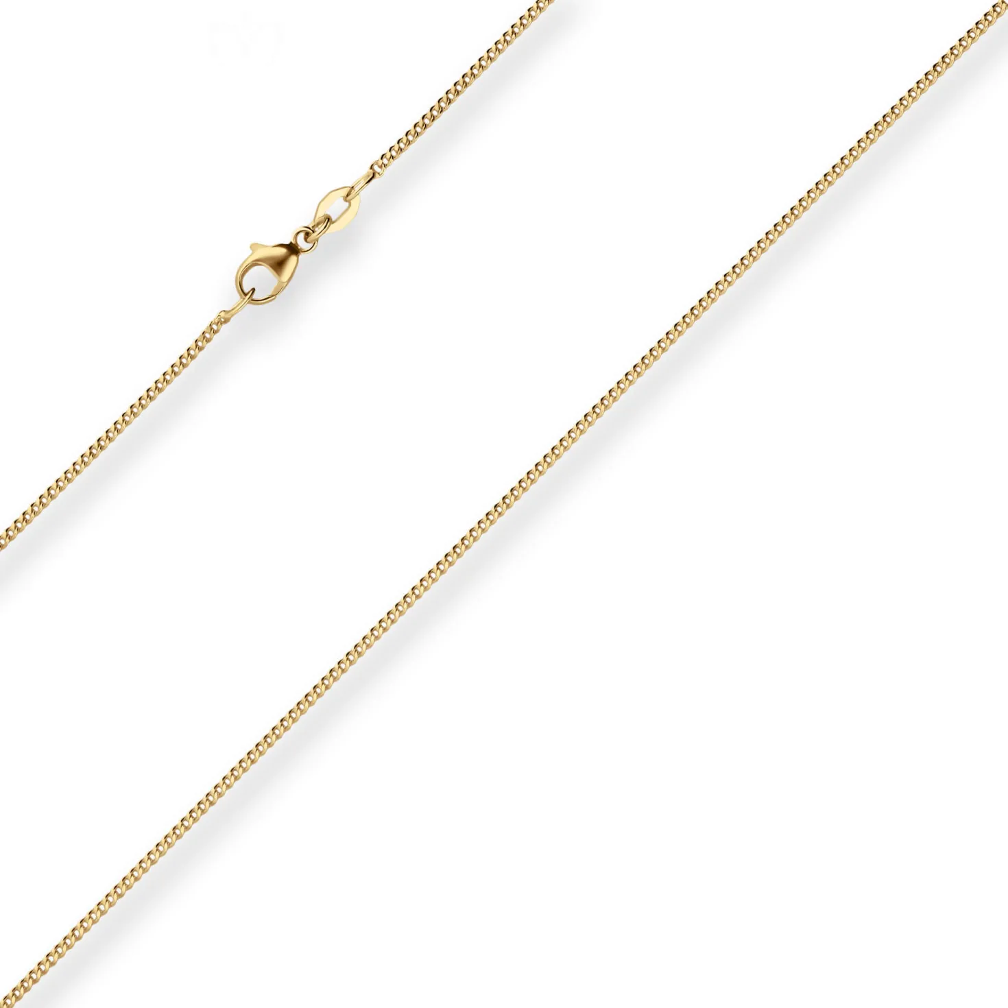 1,4mm Panzerkette Goldkette Collier Halskette aus 750 Gold Gelbgold 36cm