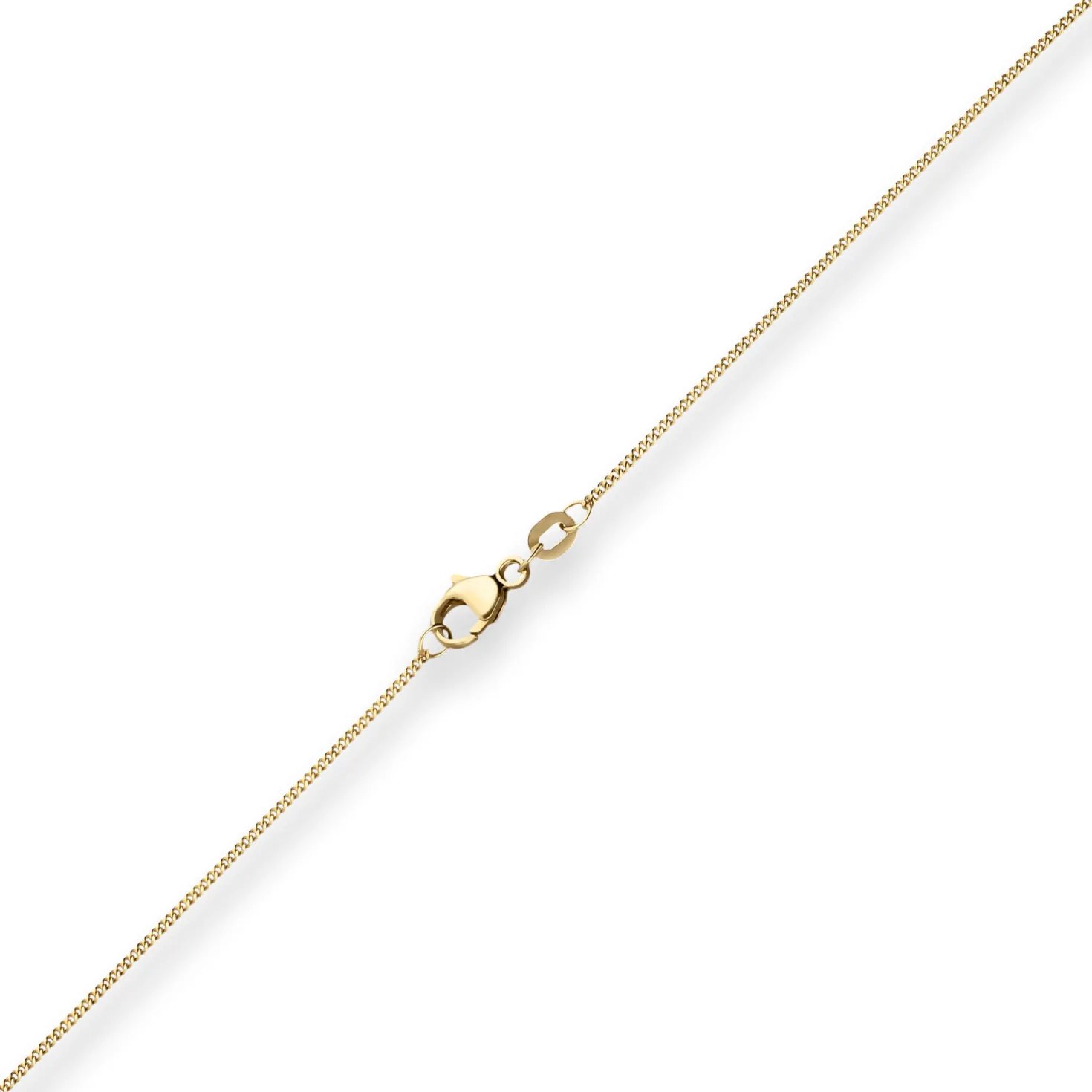 1,1mm Panzerkette Goldkette Collier Halskette aus 375 Gold Gelbgold 38cm