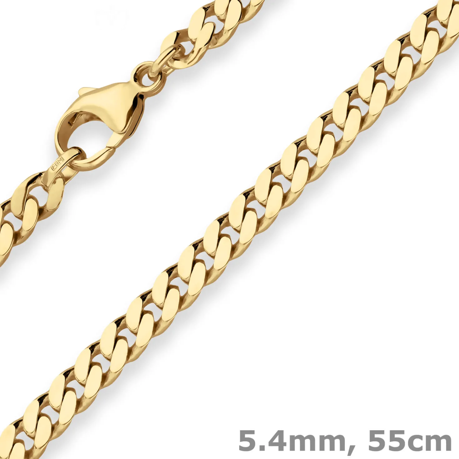 5,4mm Panzerkette Goldkette Collier Halskette aus 333 Gold Gelbgold 55cm